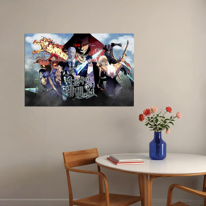 Solo Leveling War Monster Fight Video Game Poster Wall Art Print Home Wall Decor