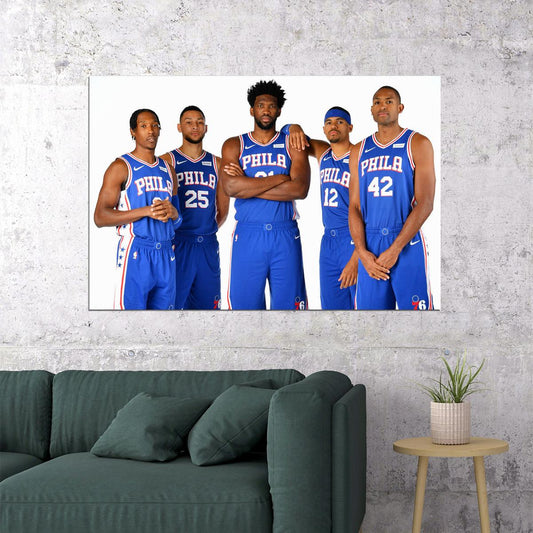 Joel Embiid Philadelphia Basketball Star Poster Wall Art Print Home Wall Decor