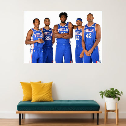 Joel Embiid Philadelphia Basketball Star Poster Wall Art Print Home Wall Decor