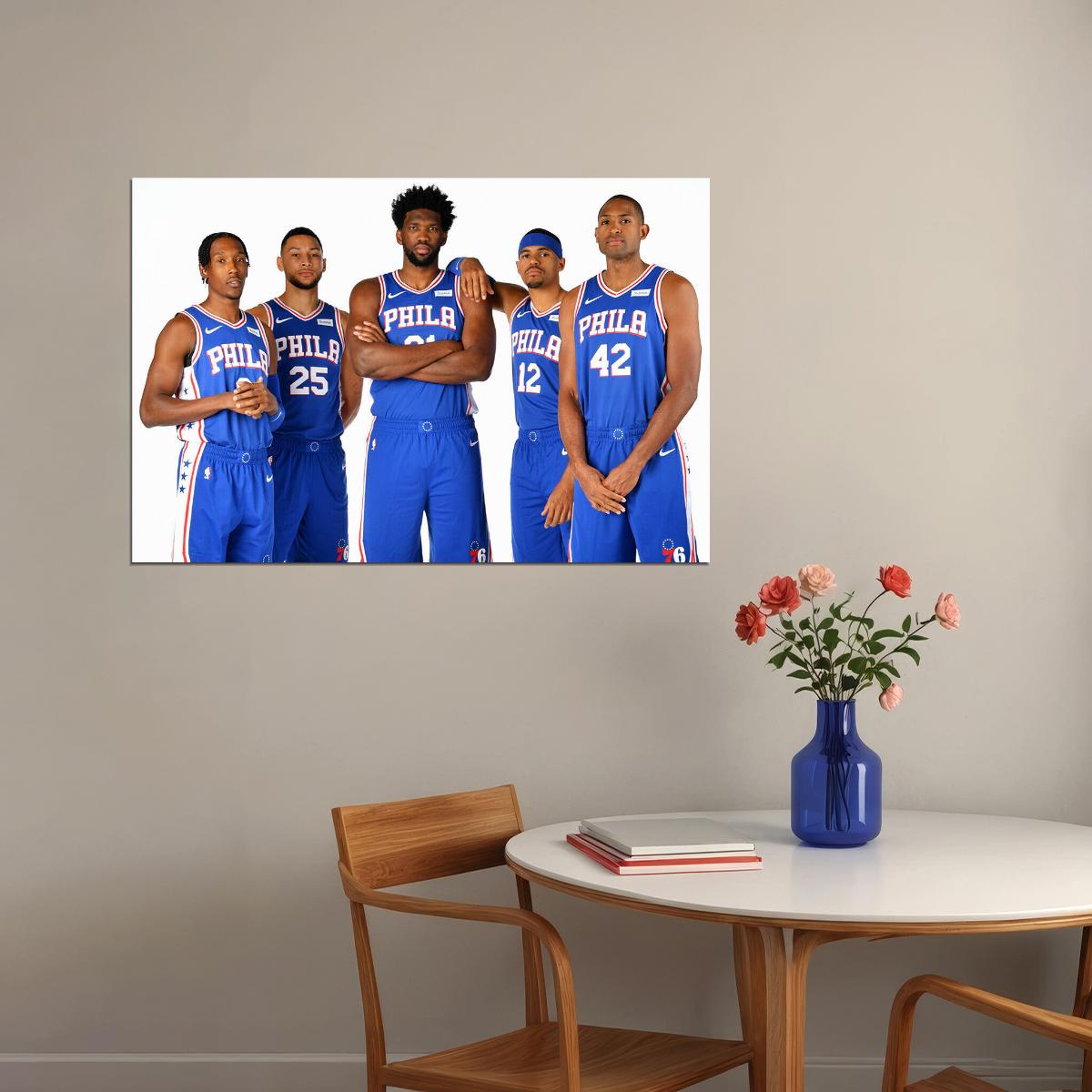 Joel Embiid Philadelphia Basketball Star Poster Wall Art Print Home Wall Decor
