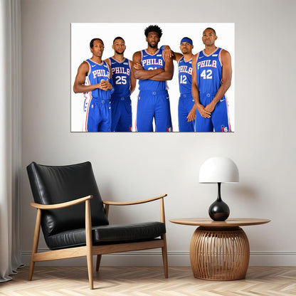 Joel Embiid Philadelphia Basketball Star Poster Wall Art Print Home Wall Decor