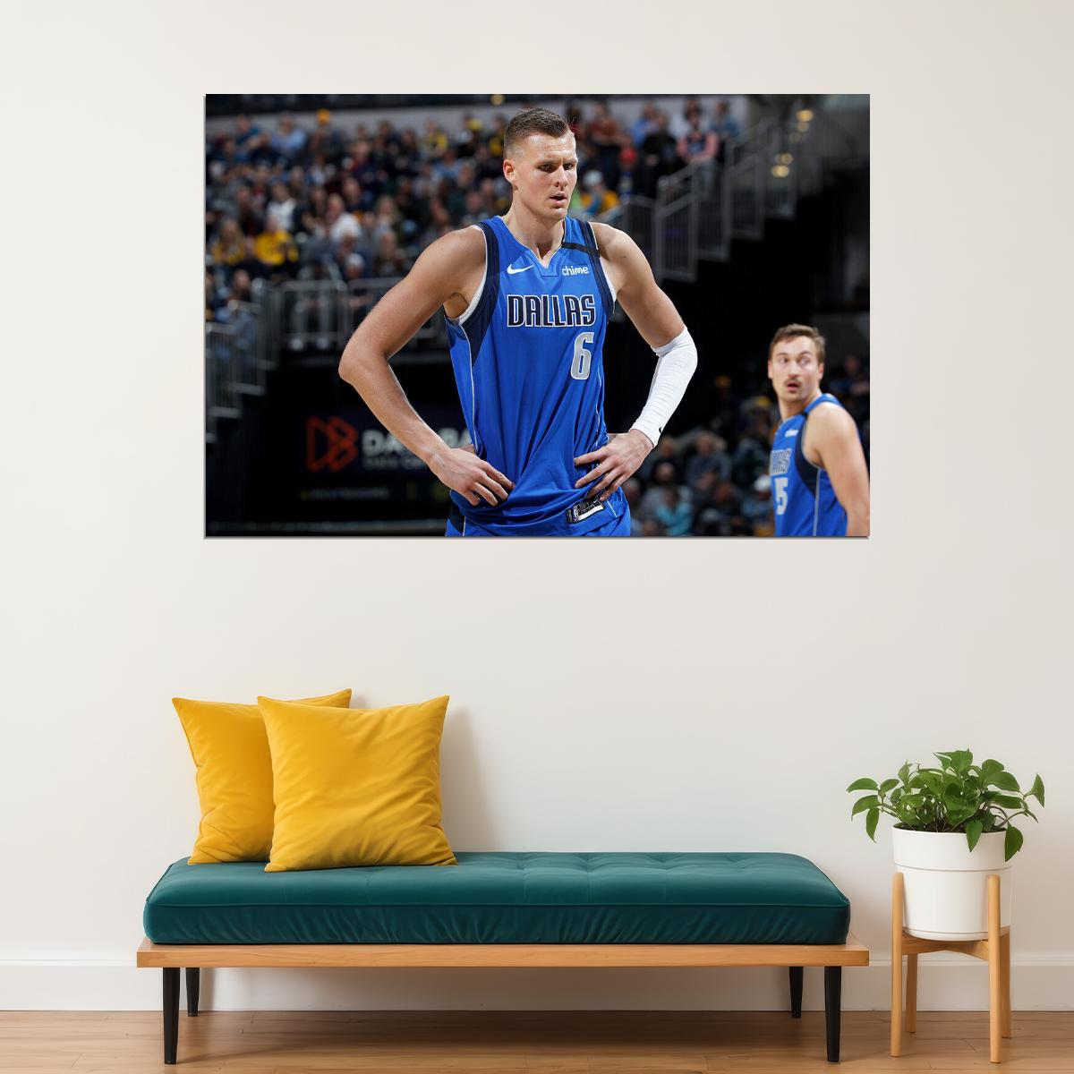 Kristaps Porzingis Dallas Star Poster Wall Art Print Home Wall Decor