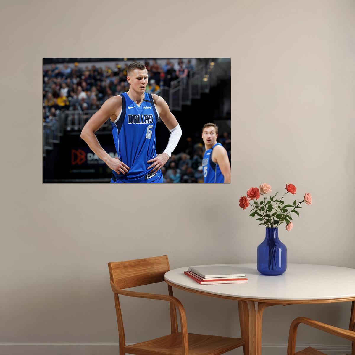 Kristaps Porzingis Dallas Star Poster Wall Art Print Home Wall Decor