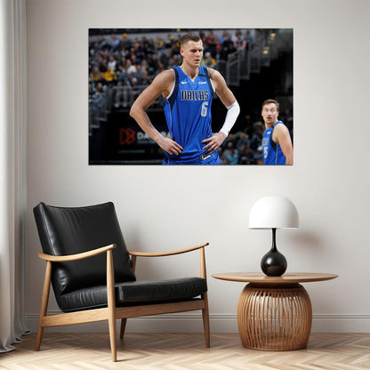 Kristaps Porzingis Dallas Star Poster Wall Art Print Home Wall Decor