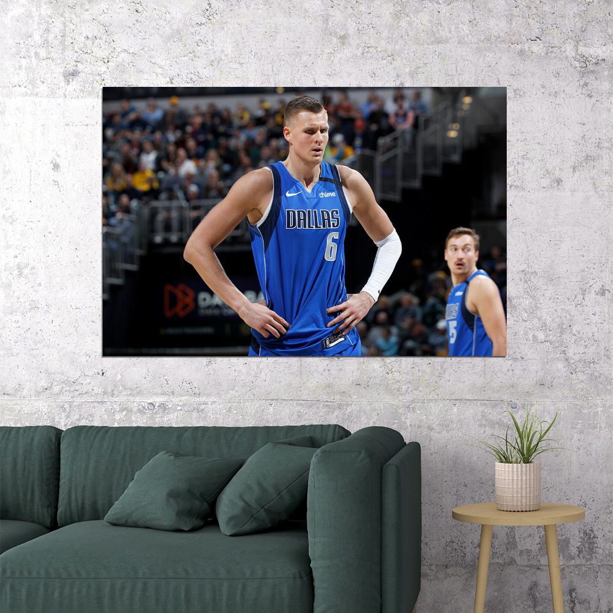 Kristaps Porzingis Dallas Star Poster Wall Art Print Home Wall Decor