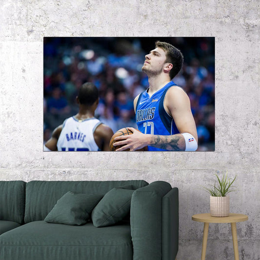 Luka Doncic Dallas Basketball Star Poster Wall Art Print Home Wall Decor