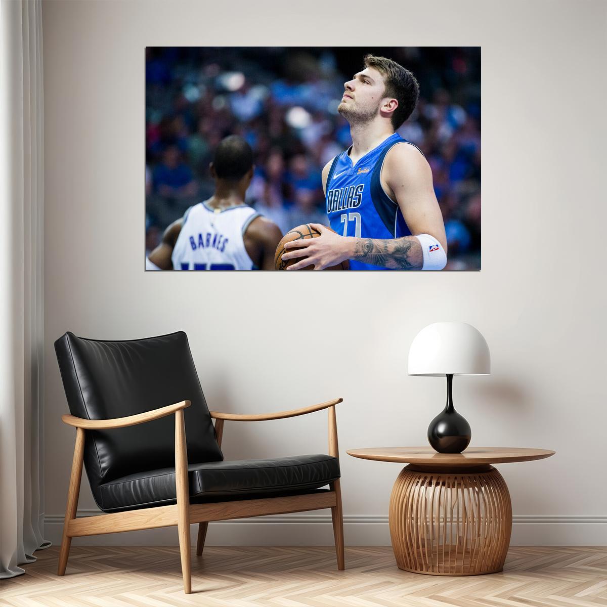 Luka Doncic Dallas Basketball Star Poster Wall Art Print Home Wall Decor