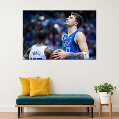 Luka Doncic Dallas Basketball Star Poster Wall Art Print Home Wall Decor