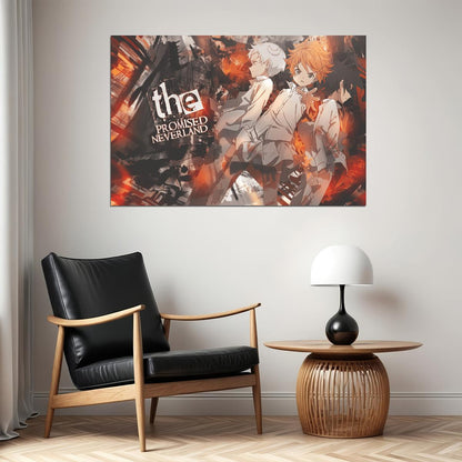 The Promised Neverland Emma Norman Ray Anime Poster Wall Art Print Home Wall Decor