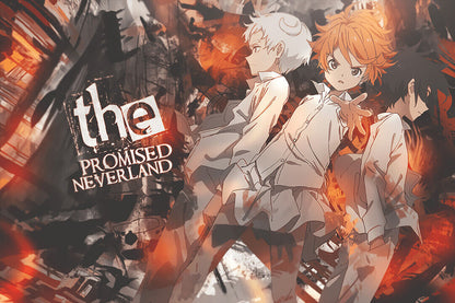 The Promised Neverland Emma Norman Ray Anime Poster Wall Art Print Home Wall Decor