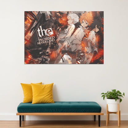 The Promised Neverland Emma Norman Ray Anime Poster Wall Art Print Home Wall Decor