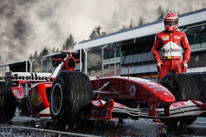 Michael Schumacher Mercedes F1 Racing Driver Poster Wall Art Print Home Wall Decor