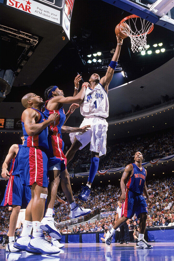 Dunk Block Star Tracy Mcgrady Basketball Poster Wall Art Print Home Wall Decor