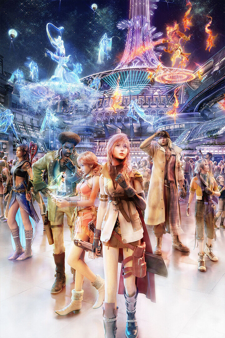 Final Fantasy Lightning Face Girl Video Game Poster Wall Art Print Home Wall Decor