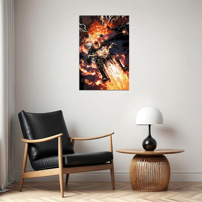 Ghost Rider Nicolas Cage Adventure Action Movie Poster Wall Art Print Home Wall Decor