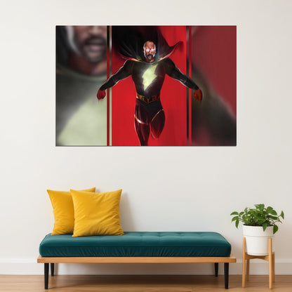 Black Adam Dc Hero Fight Dwayne Johnson Movie Poster Wall Art Print Home Wall Decor