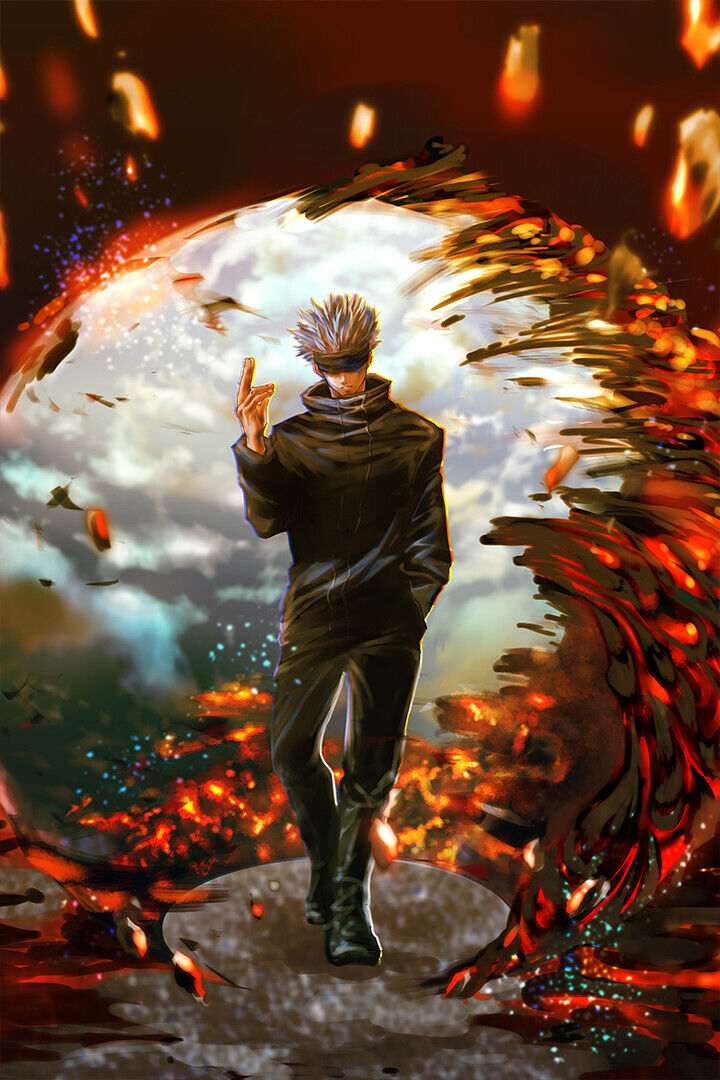 Jujutsu Kaisen Monster Fight Hot Japan Anime Poster Wall Art Print Home Wall Decor