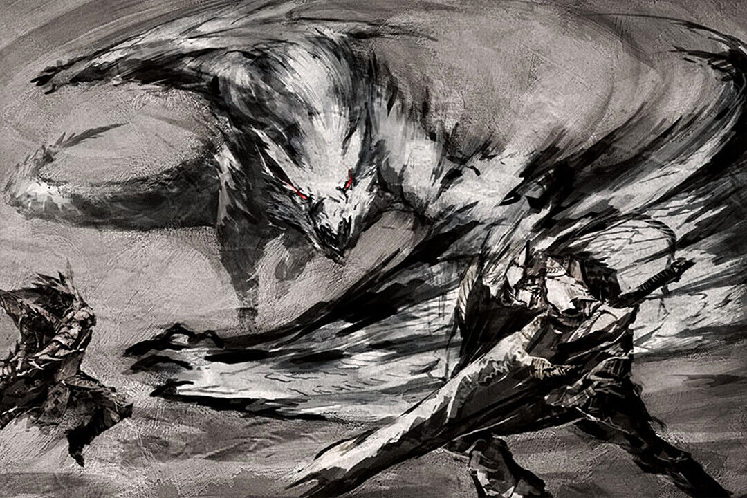 Monster Hunter Moster Fight Tv Game Poster Wall Art Print Home Wall Decor
