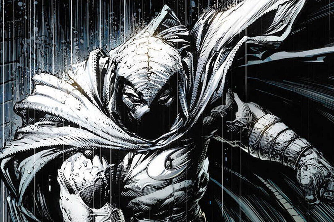 Moon Knight Super Hero Fight Usa Anime Poster Wall Art Print Home Wall Decor