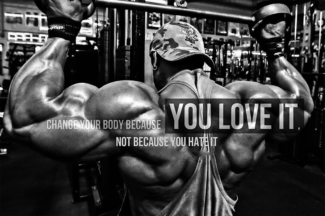 Gym Body Building Keep Fit Muscle Exercise Work Out Poster Wall Art Print Home Wall Decor