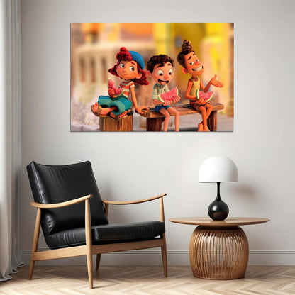 Luca Kids Sea Adventure Movie Animation Poster Wall Art Print Home Wall Decor