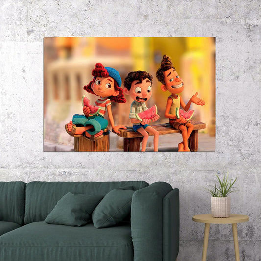 Luca Kids Sea Adventure Movie Animation Poster Wall Art Print Home Wall Decor