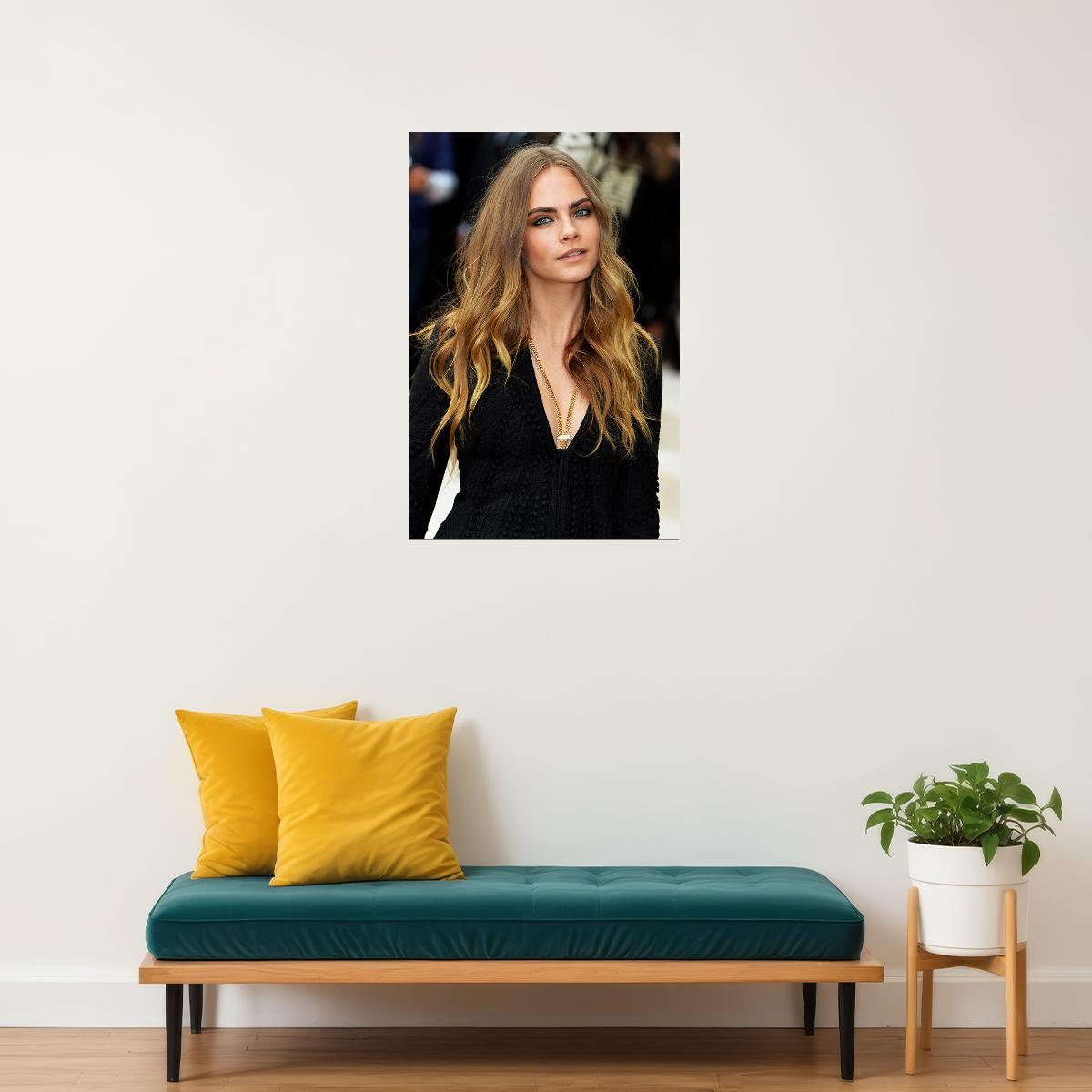 Cara Delevingne Actress Model Fashion Poster Wall Art Print Home Wall Decor