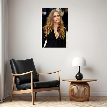 Cara Delevingne Actress Model Fashion Poster Wall Art Print Home Wall Decor