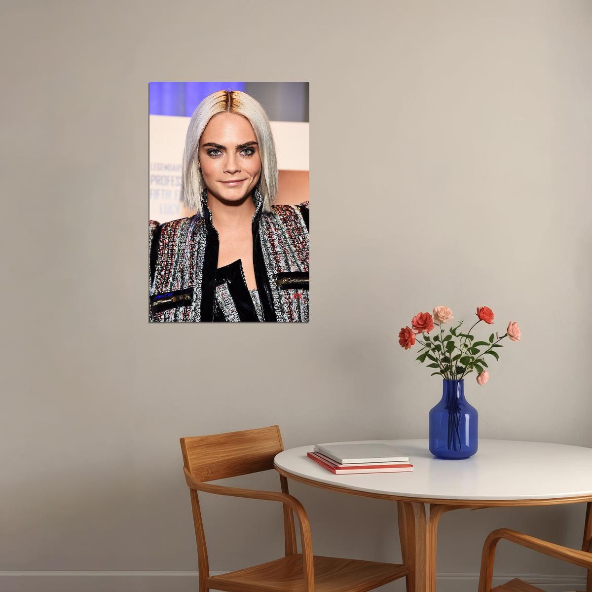 Cara Delevingne Beautiful Model Fashion Artist Poster Wall Art Print Home Wall Decor