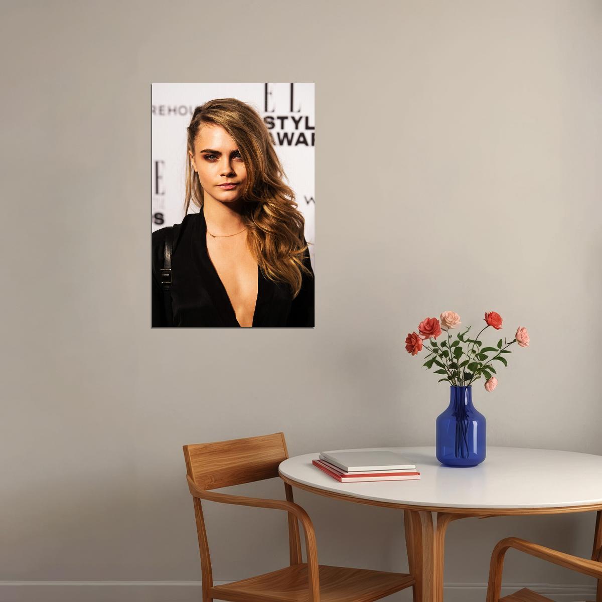 Cara Delevingne Fashion British Model Actress Poster Wall Art Print Home Wall Decor