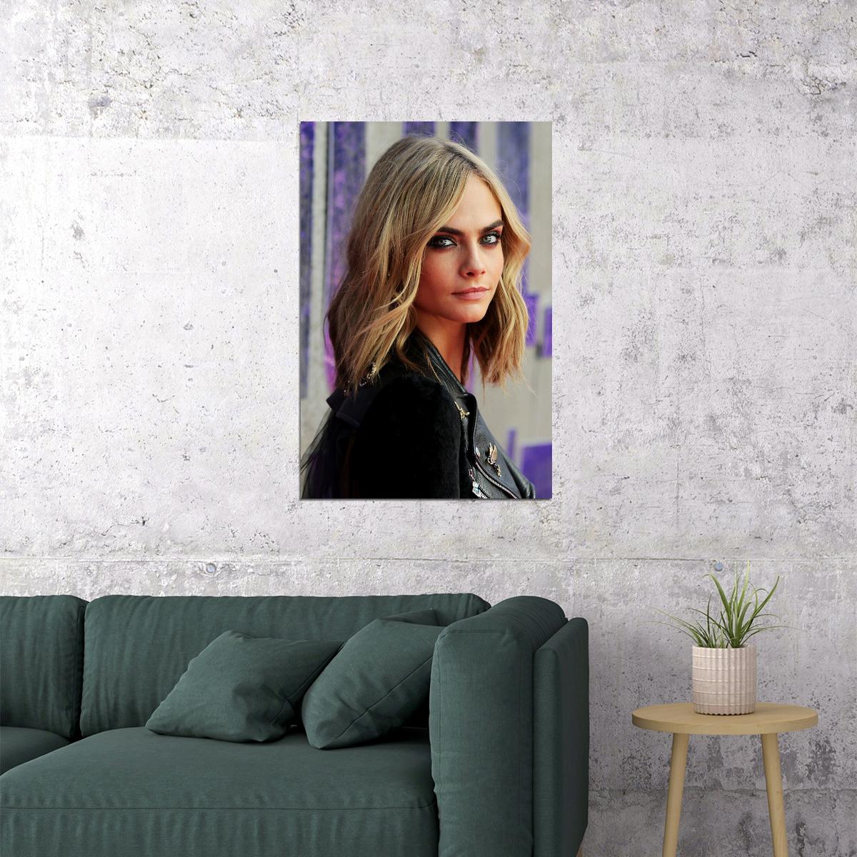 Cara Delevingne British Model Actress Poster Wall Art Print Home Wall Decor