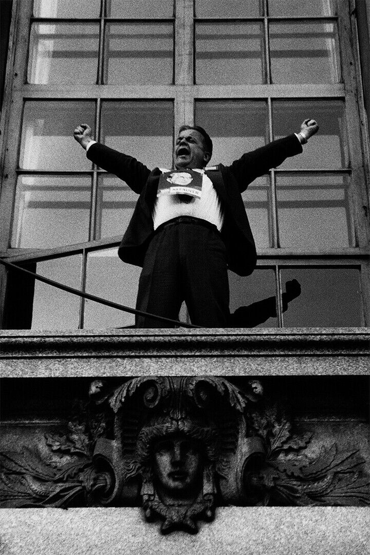 Portrait Of Frank Readick On The Balcony Poster Wall Art Print Home Wall Decor