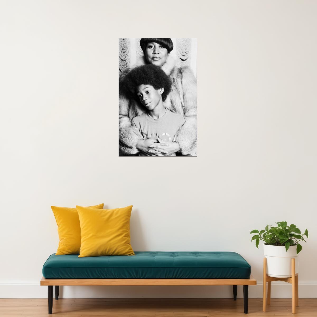 Aretha Franklin And Son Kecalf Musician Poster Wall Art Print Home Wall Decor