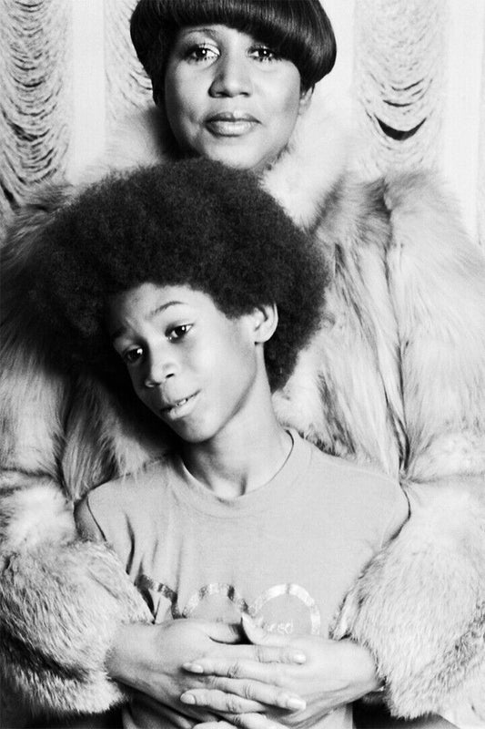 Aretha Franklin And Son Kecalf Musician Poster Wall Art Print Home Wall Decor