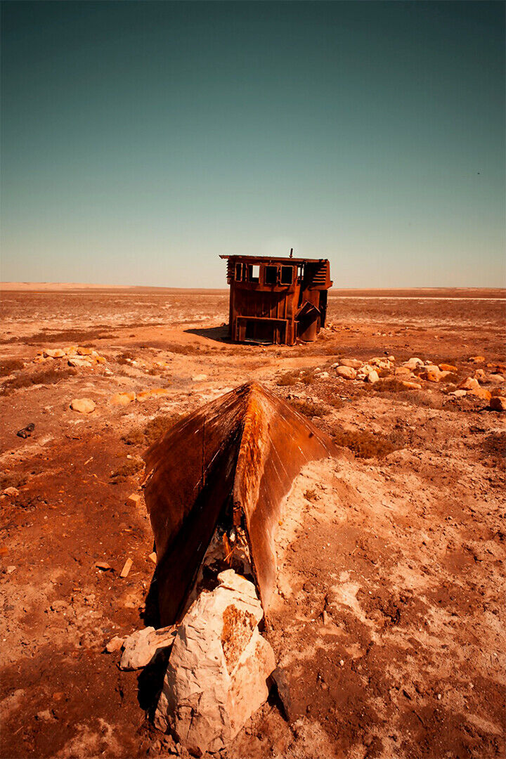 Abandoned Boats In The Dry Aral Sea Watercraft Poster Wall Art Print Home Wall Decor