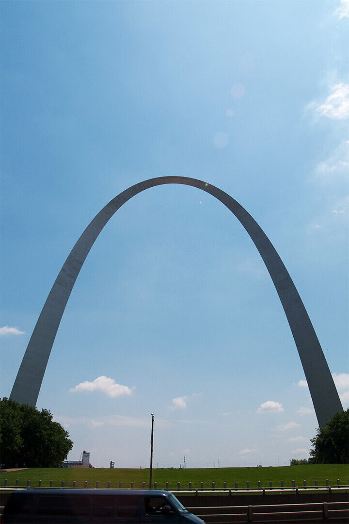 Gateway Arch And Paddlewheelers Iconic Monument Poster Wall Art Print Home Wall Decor
