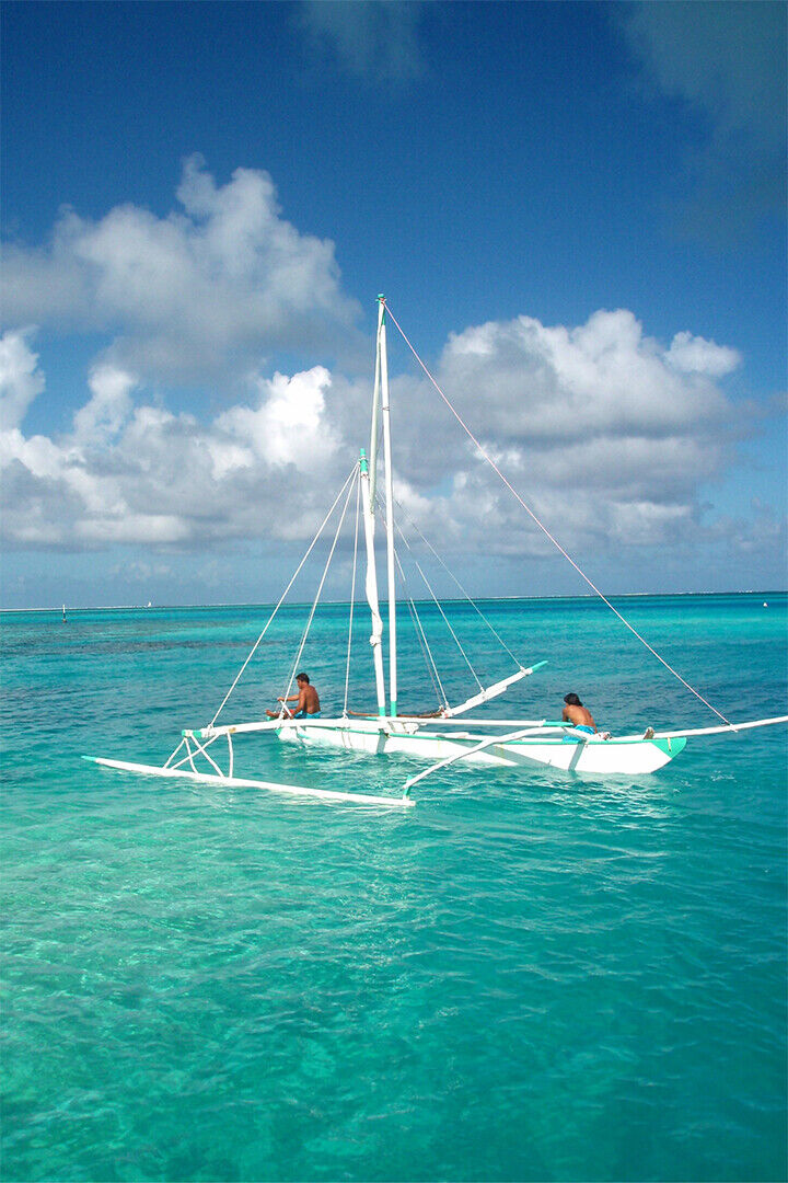 Outrigger Sailboats In Cook Islands Watercraft Poster Wall Art Print Home Wall Decor