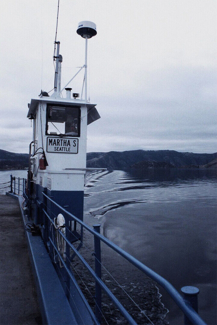 Ferry Approaching Nanaimo Travel Poster Wall Art Print Home Wall Decor