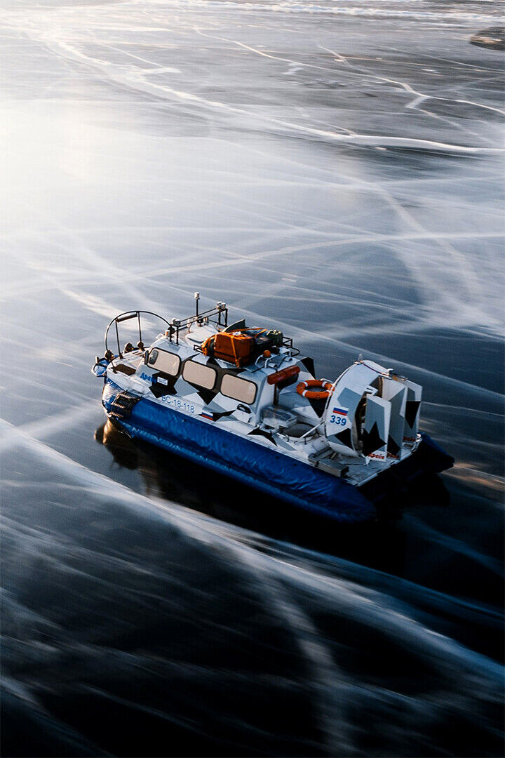 Hovercraft Watercraft Above The Sea Poster Wall Art Print Home Wall Decor