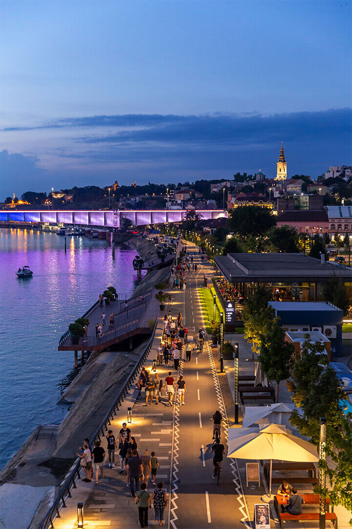 River Scene In Belgrade Landcape Poster Wall Art Print Home Wall Decor