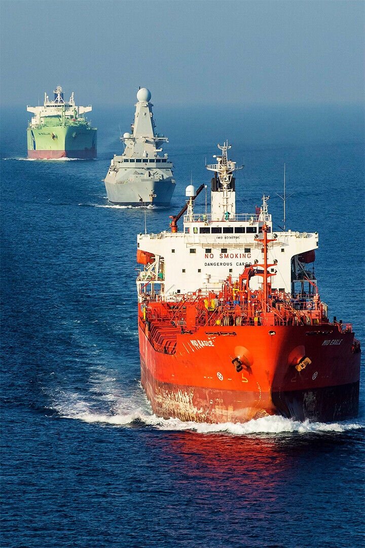 Tanker Cargo Ship Watercrafts Sea Poster Wall Art Print Home Wall Decor