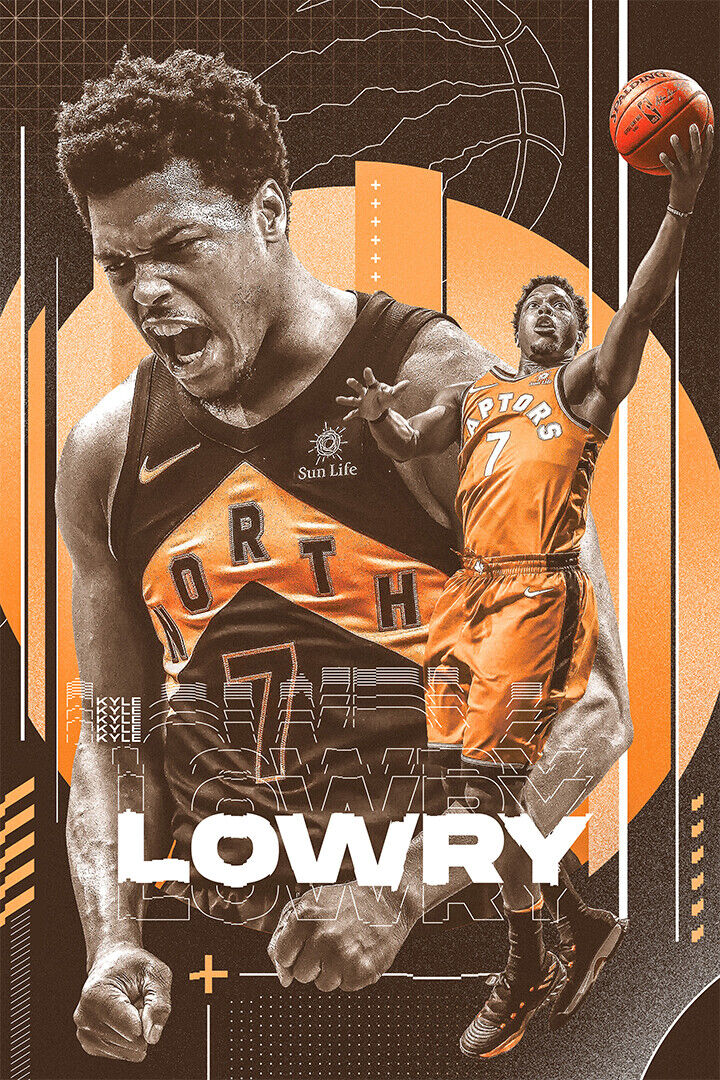 Kyle Lowry Toronto Basketball Star Poster Wall Art Print Home Wall Decor