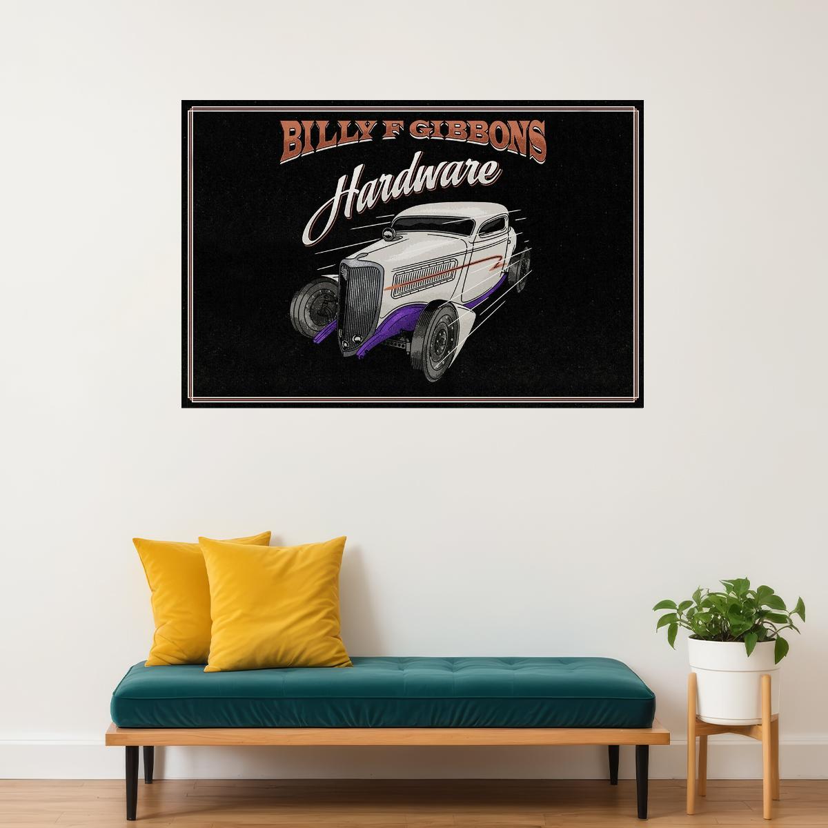 Billy Gibbons Hardware Music Album Poster Wall Art Print Home Wall Decor