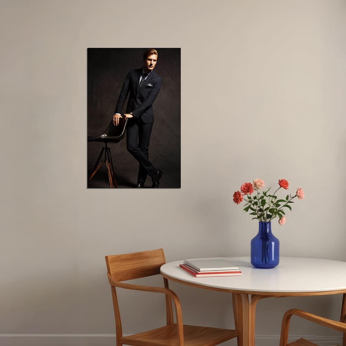 Man Modeling A Suit Fashion Style Photo Poster Wall Art Print Home Wall Decor