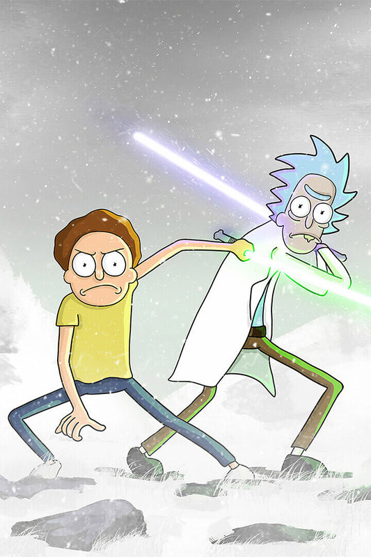 Rick And Morty Movie Animation Action Poster Wall Art Print Home Wall Decor