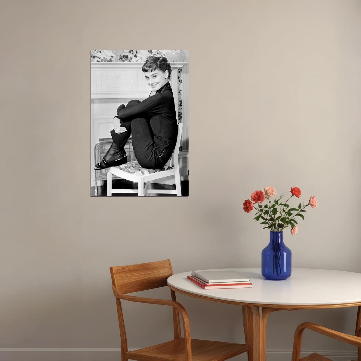 Hepburn Audrey Artist Fashion Model Actress Poster Wall Art Print Home Wall Decor