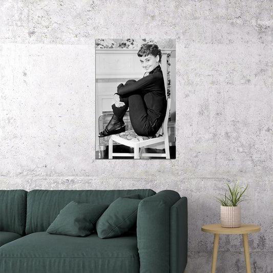 Hepburn Audrey Artist Fashion Model Actress Poster Wall Art Print Home Wall Decor