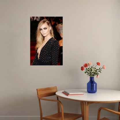 Cara Delevingne British Model Artist Fashion Poster Wall Art Print Home Wall Decor