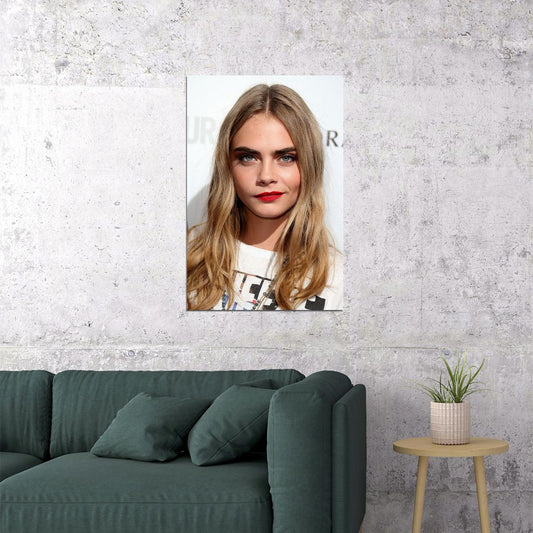 Cara Delevingne Model Actress Fashion Poster Wall Art Print Home Wall Decor