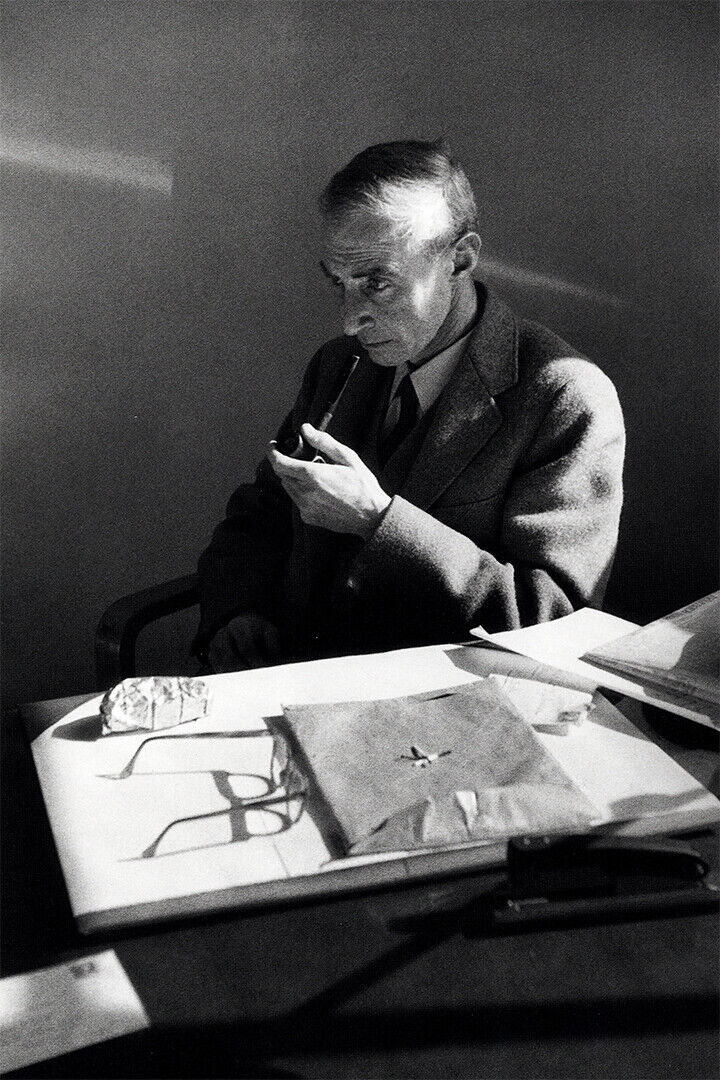 Oppenheimer With Pipe University Professor Poster Wall Art Print Home Wall Decor